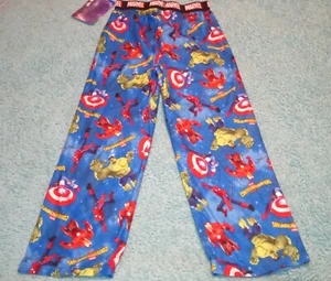 New W/Tags Marvel Avengers Spiderman Hulk Superhero Sleep Pants Youth M Size6/8 - Picture 1 of 3