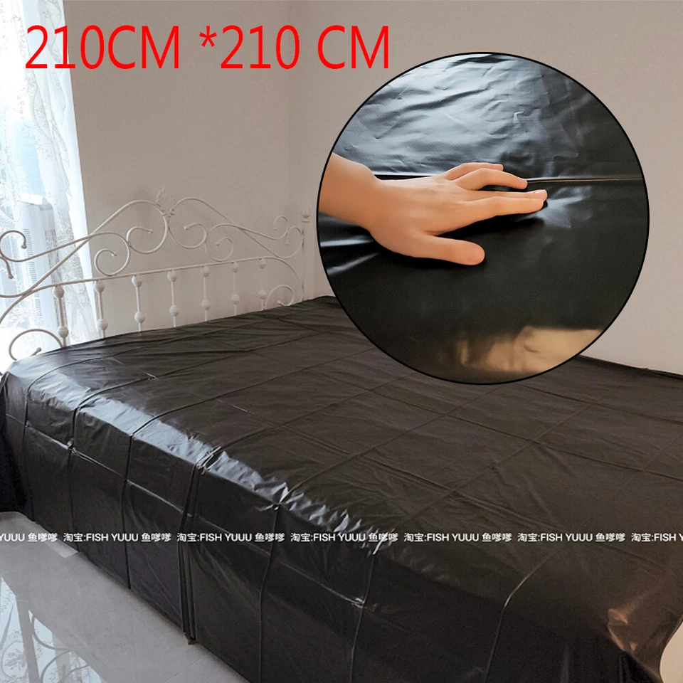 210* 210 cm PVC Bed Sheet for Wet Games King Size Waterproof Bedding Sheet Set - Image 1 of 4