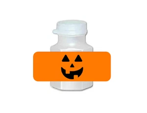 30 Halloween, pumpkin, jack o lantern labels, stickers, tags, mini bubble labels - Picture 1 of 2