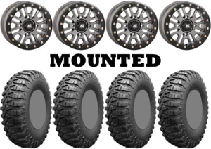 Kit 4 GBC Terra Master SQ Tires 30x10-14 on High Lifter HL23 Beadlock Gray FXT - Picture 1 of 5