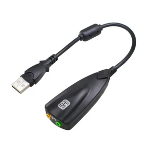 Cavo esterno USB 7.1 con audio ad alta qualità del suono (nero) - Photo 1/12