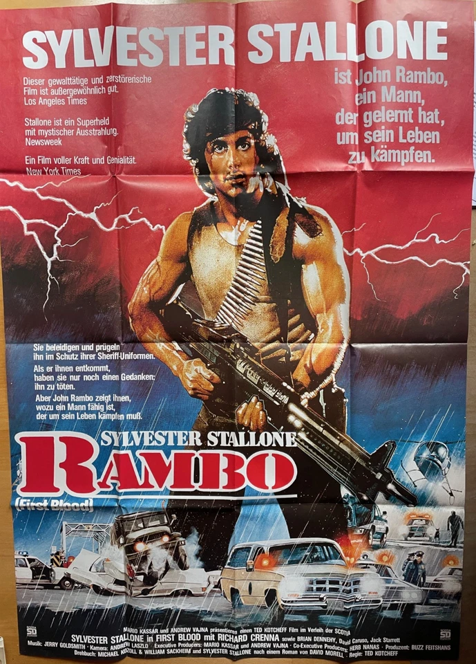 RAMBO - FIRST BLOOD - Sylvester Stallone - MoviePoster - Filmplakat - EA - A0 - Bild 1 von 1