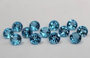 2 Ct Blue Color VVS1 Loose Diamond 3MM Round Cut Premium Quality stone 20pcs - Picture 1 of 6