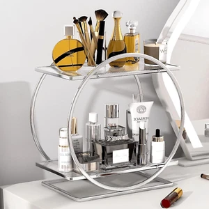 2-Tier Makeup Organizer for Vanity - Bathroom Countertop Skincare Organizer - Picture 1 of 9