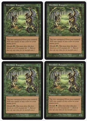 Birchlore Rangers x4 4x 2002 Onslaught PLAYSET Green Common Creature MTG NM AZ1 - Image 1 of 2