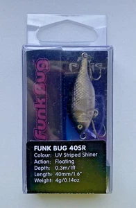Fox Rage Funk Bug 40mm 4g SR UV Striped Shiner Wobbler Crankbait Barsch Forelle - Bild 1 von 2