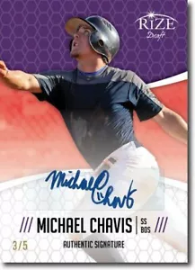 MICHAEL CHAVIS 2014 Rize Rookie Autograph PURPLE AUTO RC #/5 - Picture 1 of 2
