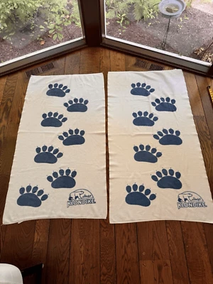 Toalla de baño de playa Klondike rara vintage oso polar J & M textiles dos toallas Foto 1 de 4