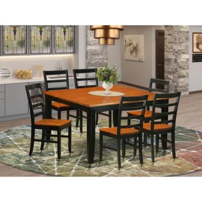 7  PcKitchen  Table  set-Dining  Table  and  6  Wood  Dining  Chairs - Image 1 of 4