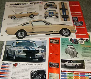 1966 Mustang Shelby GT350 Spec Info Poster Original Brochure Ad Ford GT 350 66 - Bild 1 von 1