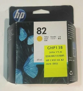 Impresora genuina HP 82 tinta amarilla C4913A en caja sellada *Envío internacional - Imagen 1 de 5