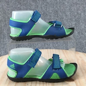 Adidas Sandals Kids 2 Boys Sandplay OD K Sporty Slingback AF6132 Blue Green Mesh - Picture 1 of 17