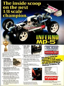 Kyosho Inferno MP-5 Vintage 1994 Wall Decor Ephemera 1/8 Scale Off-Road - Picture 1 of 1