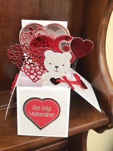 Beautiful handmade Valentines Day Themed Pop Up Box Card