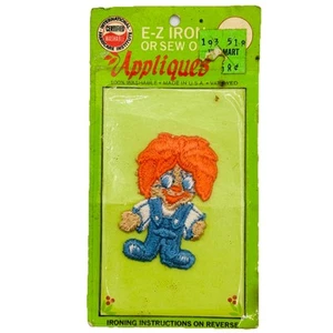 Vintage 1970'S Embroidered Sewing Ironing Patch Raggedy Andy NEW NOS Hippie Doll - Picture 1 of 4
