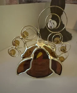 Vitral Pavo Soporte Votivo 4" X 3.5" Acción de Gracias Otoño Otoño - Imagen 1 de 11