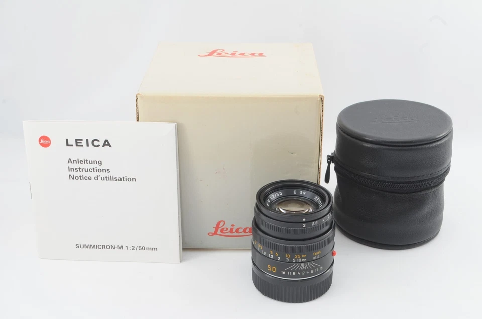 【Mint in Box】 Leica Summicron M 50mm f/2 Black Ver 4th E39 V4 MF Lens Japan... - image 1 of 4