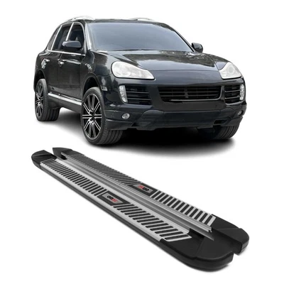 Side Step Nerf Bars Running Boards for Porsche Cayenne 2003-2010 Black Silver 2x - Image 1 of 4