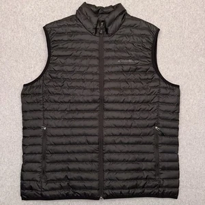 Eddie Bauer EB650 Down Puffer Vest Men's Large Gray Zip Pockets Outdoors Quilted - Picture 1 of 8