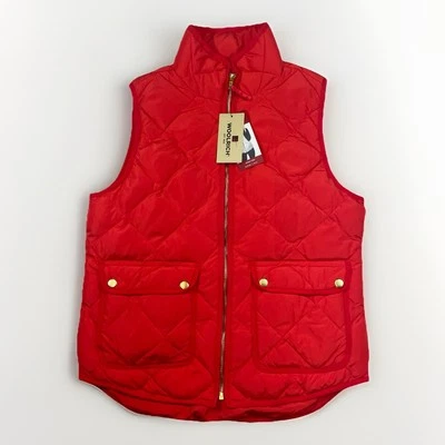 Woolrich Women’s Small Full Zip Down Filled Quilted Puffer Vest Pockets - Image 1 of 4