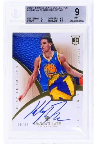 Klay Thompson Basketball Grade 10 Rookie Sports Trading Cards