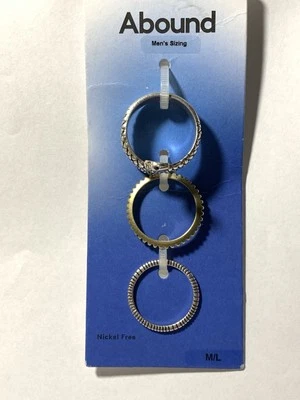 Anillos Nordstrom Abound para hombre talla M/L 3 piezas bisutería sin níquel NUEVO Foto 1 de 4