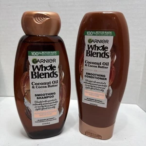 Garnier Whole Blends Shampoo & Conditioner SET Smoothing Coconut Oil New - Picture 1 of 6