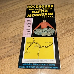 Folleto de Battle Mountain, Nevada de 1960 Rockhound Ground Lander County - Imagen 1 de 3