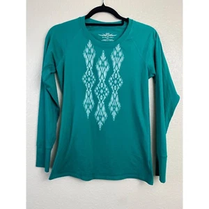 Snow Angel Base layer Sweater Women size 6 Green Holiday Long Sleeve Ski Outdoor - Picture 1 of 12
