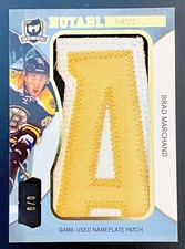 Brad Marchand 6/8 RARE 2012-13 UD The Cup Notable Nameplates NN-BM Boston Bruins