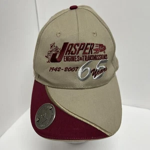 Jasper Engines Transmissions 65 anniversary hat cap tan burgundy K Products - Picture 1 of 11