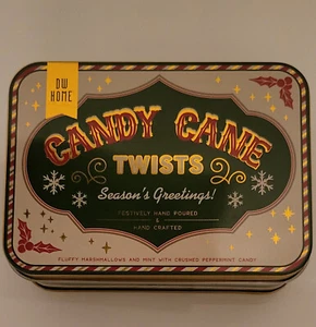 Candela TK Maxx Natale Candy Cane Twist 2 stoppino 9,8 oz metallo latta nuova Tik Tok - Foto 1 di 6