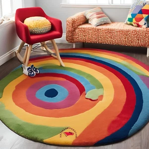 Hand-Tufted Wool Area Rug for Living Room, Kids room Rug ,Home Decor , interior - Picture 1 of 3
