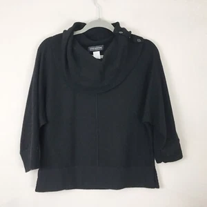 Suéter Jones New York Collection Mujer Cachemira Capucha Cuello Negro Pequeño - Imagen 1 de 6