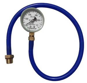 MC 04820051, No. 21080727 - MPa Gauge 24”Blue Hose & Brass Fittings Included NEW - Picture 1 of 8