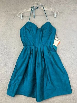 Nuevo con etiquetas Vestido de graduación vintage de seda azul sin tirantes talla 4 vatios y aguas, hecho en EE. UU. Foto 1 de 4