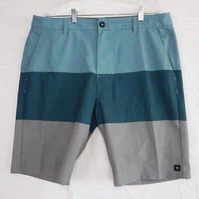 Pantalones Cortos Rip Curl Para Hombres 38 Boardwalk Chino Híbrido Caminar Surfista Playa Nadar Rayas Foto 1 de 4
