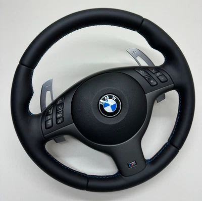 BMW AFTERMARKET PADDLE SHIFTER STEERING WHEEL FOR E46 M3 330Ci - Image 1 of 4