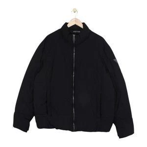 Guess Puffer Jacket Mens Size 2XL/44 Black Full Zip Insulated Spell Out - Picture 1 of 14