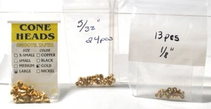 Cabezales cónicos de latón #422 para atar moscas surtidos 1/4”- 5/32” - 1/8” - Imagen 1 de 6