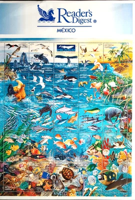 Мексиканская марка Скотта 2090 г. Спасательный лист морской пехоты 25 шт. Как новые без наклеек и следов*. магазин марок сал. - Изображение 1 из 4