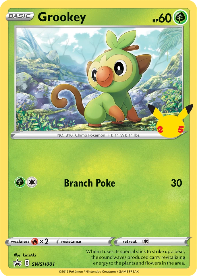 Grookey (SWSH001) (Jumbo Card) First Partner Pack​ - Near Mint Pokemon TCG - Image 1 of 1