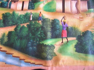 Beautiful 24 X 31 painting by Haitian Artist Jean Walton - Picture 1 of 4