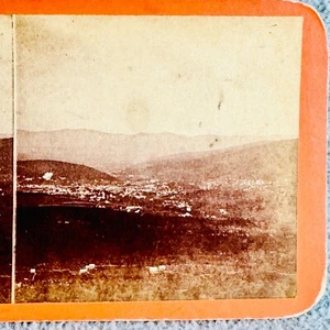 North Adams Massachusetts View From The East Stereoview Card Landscape USA - Picture 1 of 5