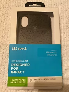 Speck Candyshell Fit Hülle für iPhone X / iPhone Xs Schwarz Ombre & Gunmetal Grau - Bild 1 von 3