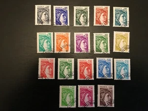 FRANCE 1977 Type 'Sabine' set to 3f vfu/cto Yv1962-1979 (J984~) - Picture 1 of 2