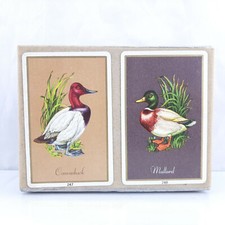 Vintage 1960's Playing Cards Birds Reto Duck Mallard Canvasback Waterfowl