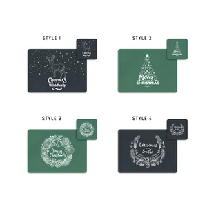 Personalised Genuine Leather Christmas tableware, Table Placemats & Coasters set - Picture 1 of 15