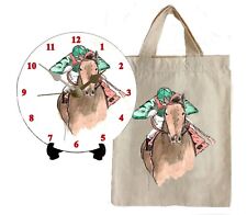 Horse Racing Clock - DIY 12cm Clock KIT in small canvas gift bag sent Post free