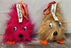 2 Pc Very Rare 1960's "I'M YOUR BIPPY" Laugh-In Plush Pillow Toy Pink & Plaid